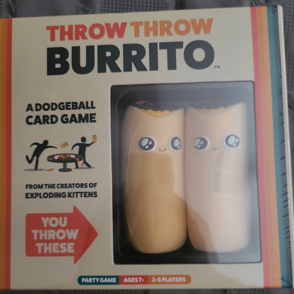 Throw Throw Burrito by Exploding Kittens A Dodgeball Party Game, Ages 7 & Up